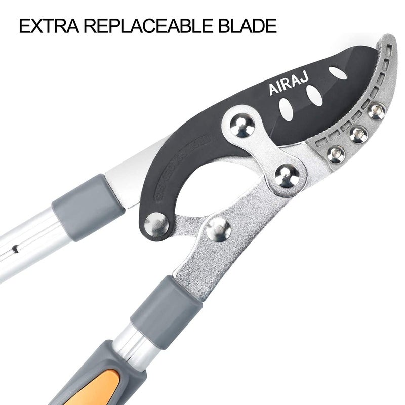 AIRAJ 27-41'' Extendable Anvil Loppers Heavy Duty with Compound Action, Tree Trimmer with 2 Inch Cutting Capacity, Chops Thick Branches Ease,Heavy Duty Tree Pruner with SK5 Spare Blade - Image 4